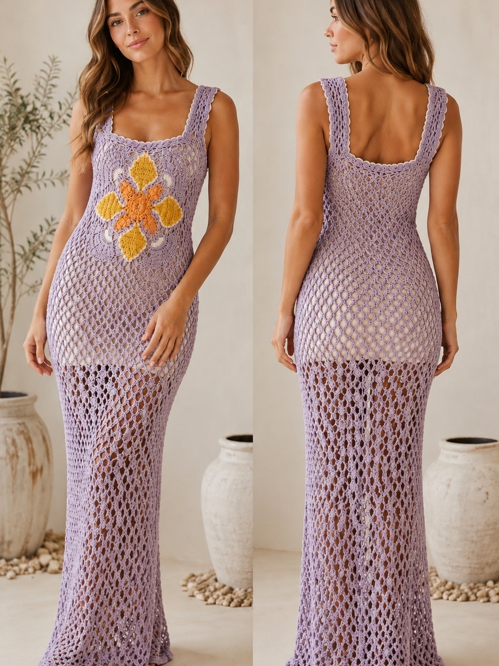 Free People x Urban Outfitters Kimchi Blue crochet maxi dress